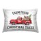 Rustic Farm Fresh Trees Design by Lee Keller Outdoor Printed Pillow